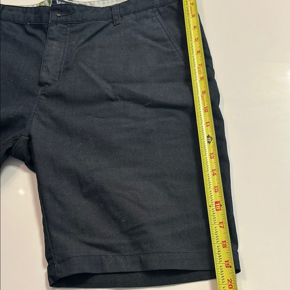 Blue Flat Front Shorts with Clean Design - Picture 6 of 6